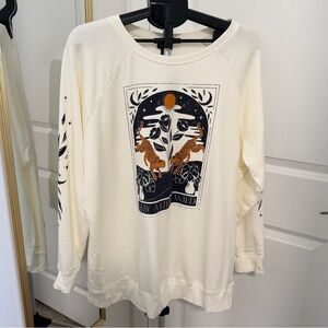 Torrid Tarot Card Graphic Sweatshirt Black Astrology Mystic Pullover